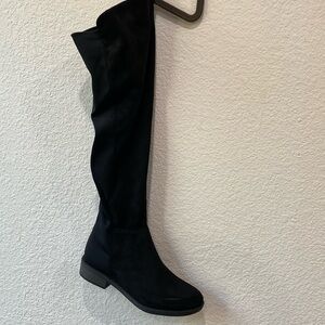 Rebel By Zigi Black Tall Winter Faux Leather Boots Sz 7.5